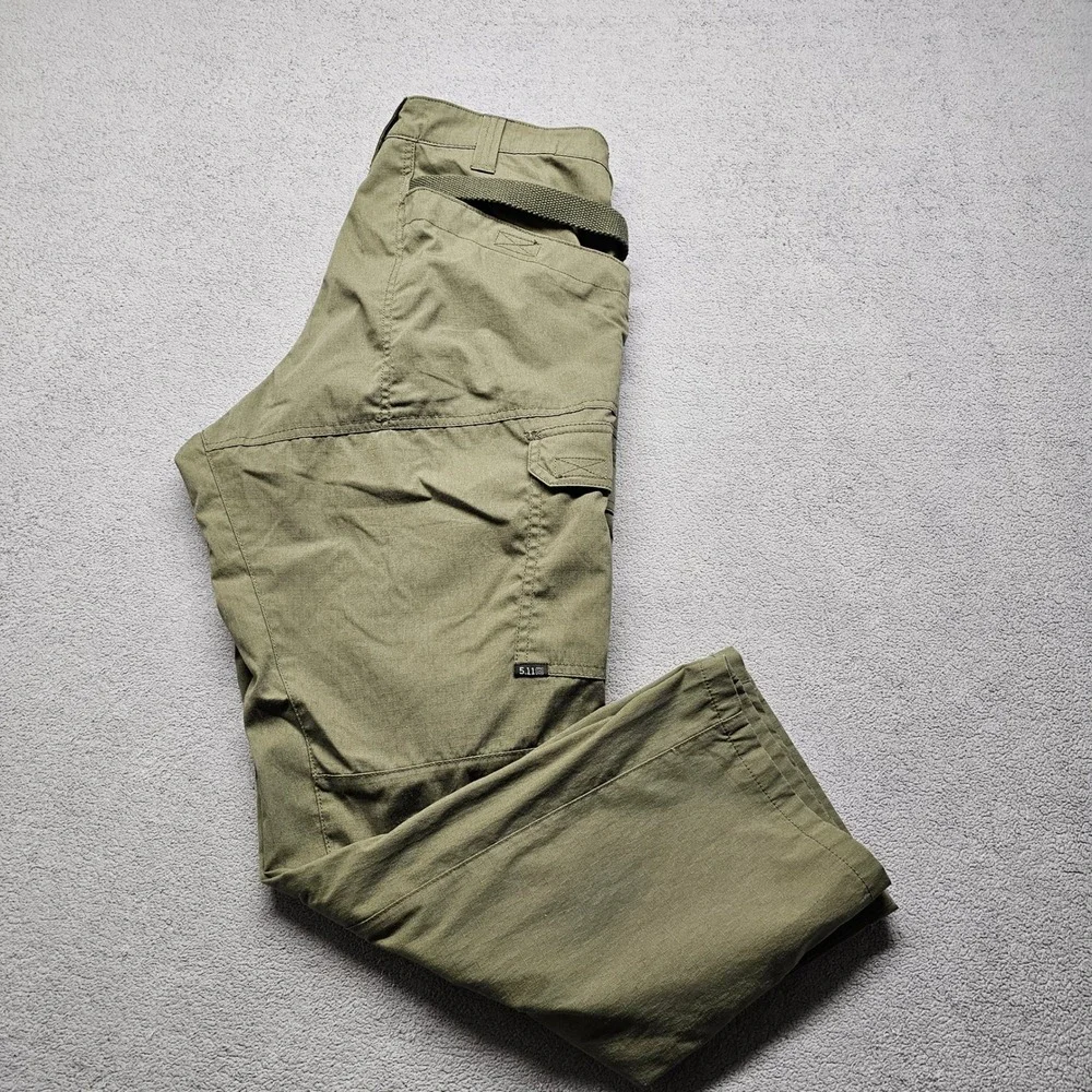 5.11 Tactical Stryke Pants Mens 36x30 Green Cargo Pockets Straight Leg Outdoor
